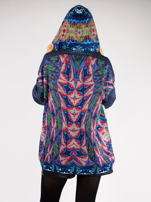 Зип худи «Белые линии» по мотивам абстрактной живописи В. Кандинского