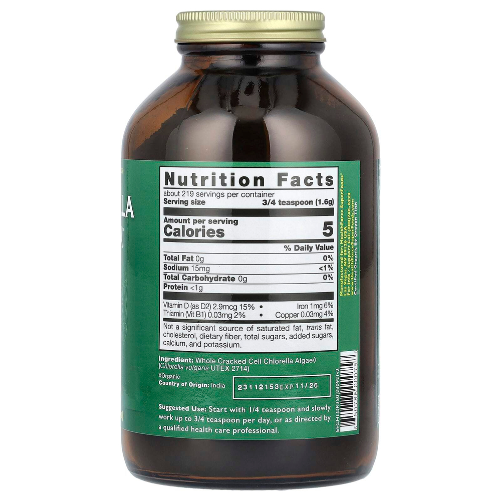 HealthForce Superfoods, Хлорелла и манна, 350 г (12,34 унции)