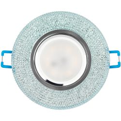 Светильник встраиваемый cо светодиодной подсветкой ЭРА DK LD1 BL под лампу MR16 GU5.3 голубой