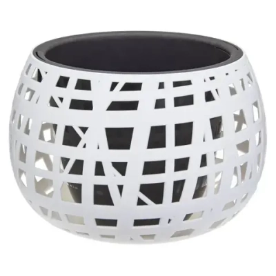 Кашпо ХАОС D290мм 4л с вставкой Белый (комплект 4 шт)