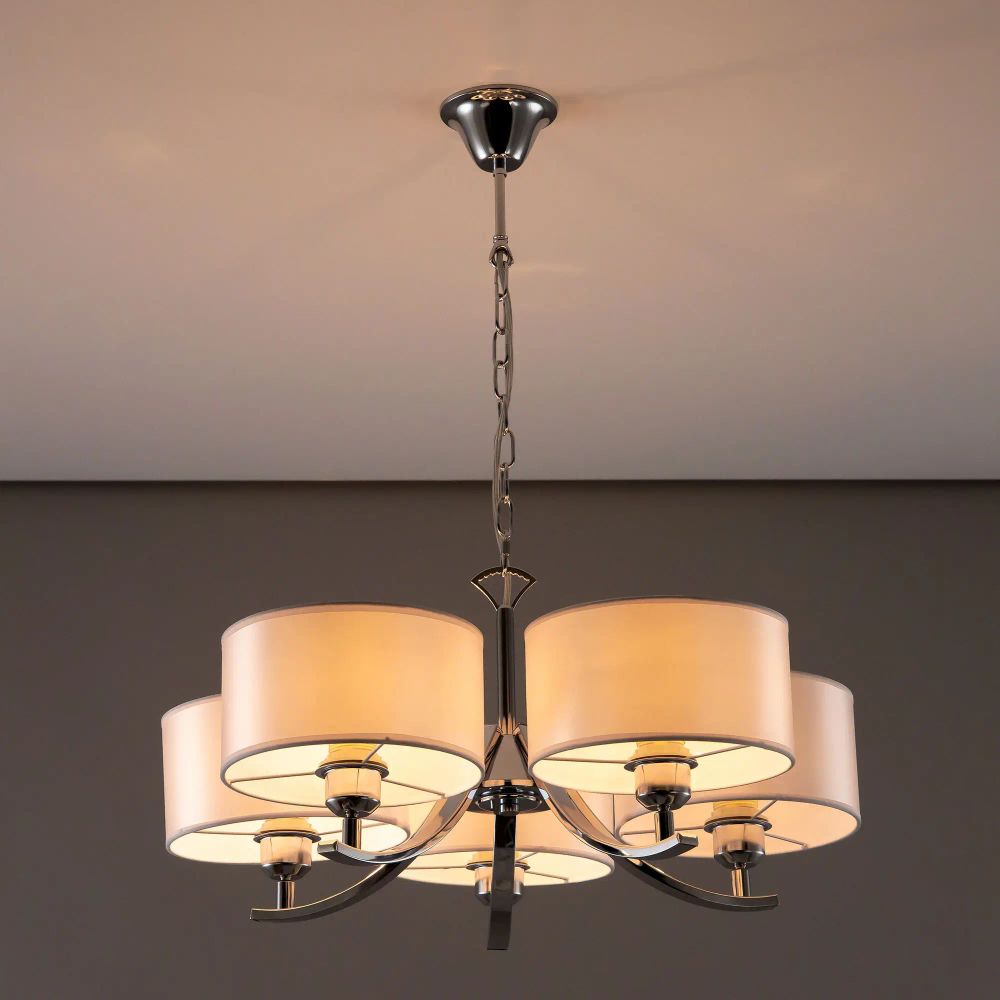 Citilux Эвита CL466150 Люстра подвесная с белыми абажурами