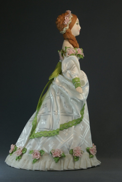 Кукла коллекционная Потешного промысла Дама в бальном платье. 19 в. Петербург