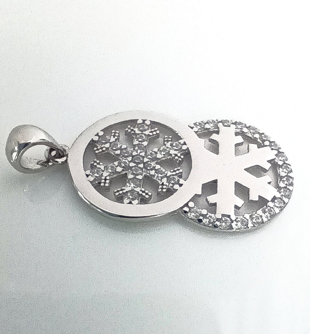 Подвеска ювелирная "Эстерелла", серебро 925 пробы, родированная, с фианитом/Ф