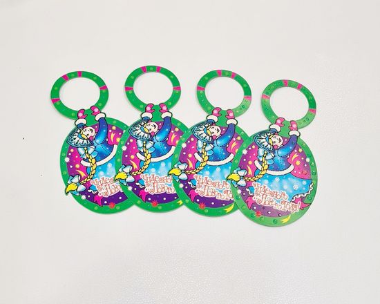 Набор новогодних подвесок на шампанское, Дед Мороз 7 шт