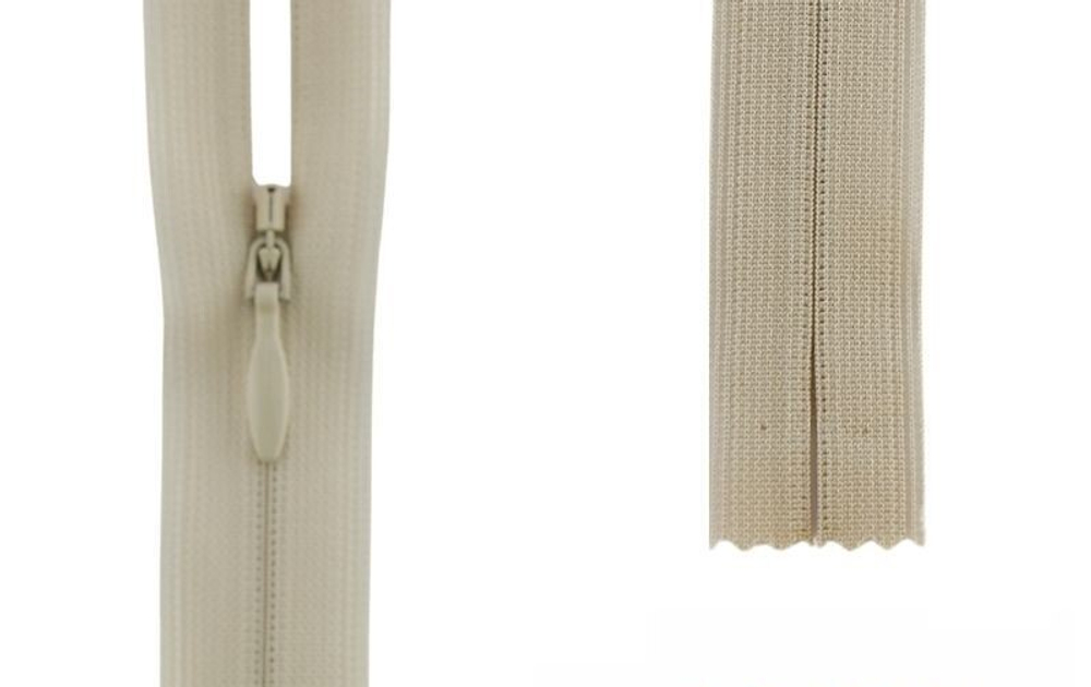 Молния потайная, неразъемная YKK Тип 2 20 см, цв.572