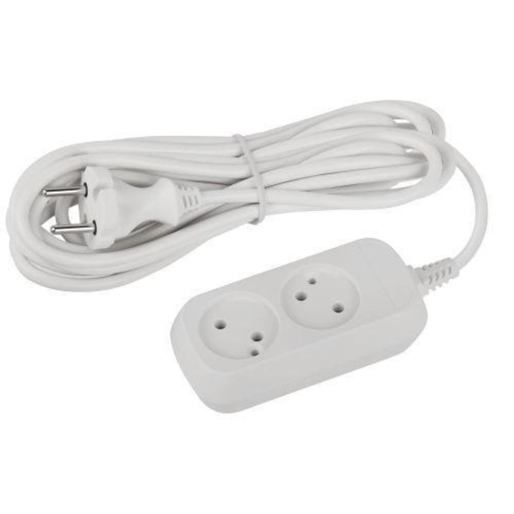 Удлинитель 2х5м без заземл. ПВС 2х0.75 UDL-10-250 Greenline Эра Б0065044