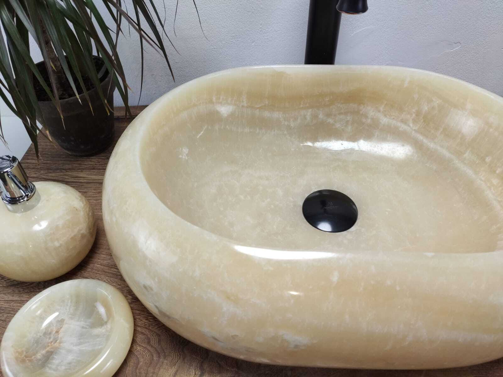 Раковина из оникса Oval Yellow Donut OD-60998 55*38*15