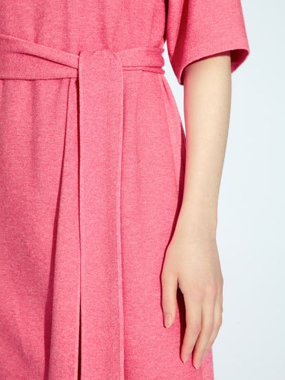 Женское платье розового цвета из вискозы - фото 6
