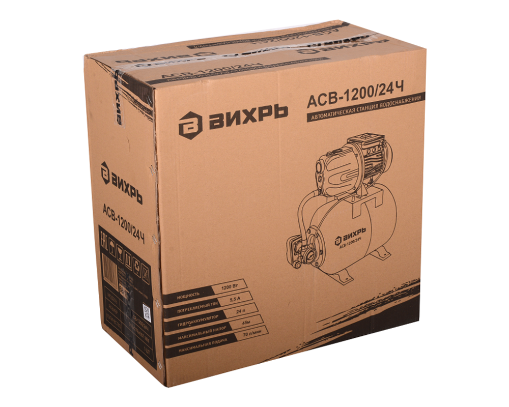 Автономная станция водоснабжения Вихрь АСВ-1200/24Ч