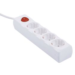S-GCU4-5B WHITE Удлинитель серии Ultra. шнур 5м.. 4 гнезда. 16A. с-з. Белый. TM Uniel