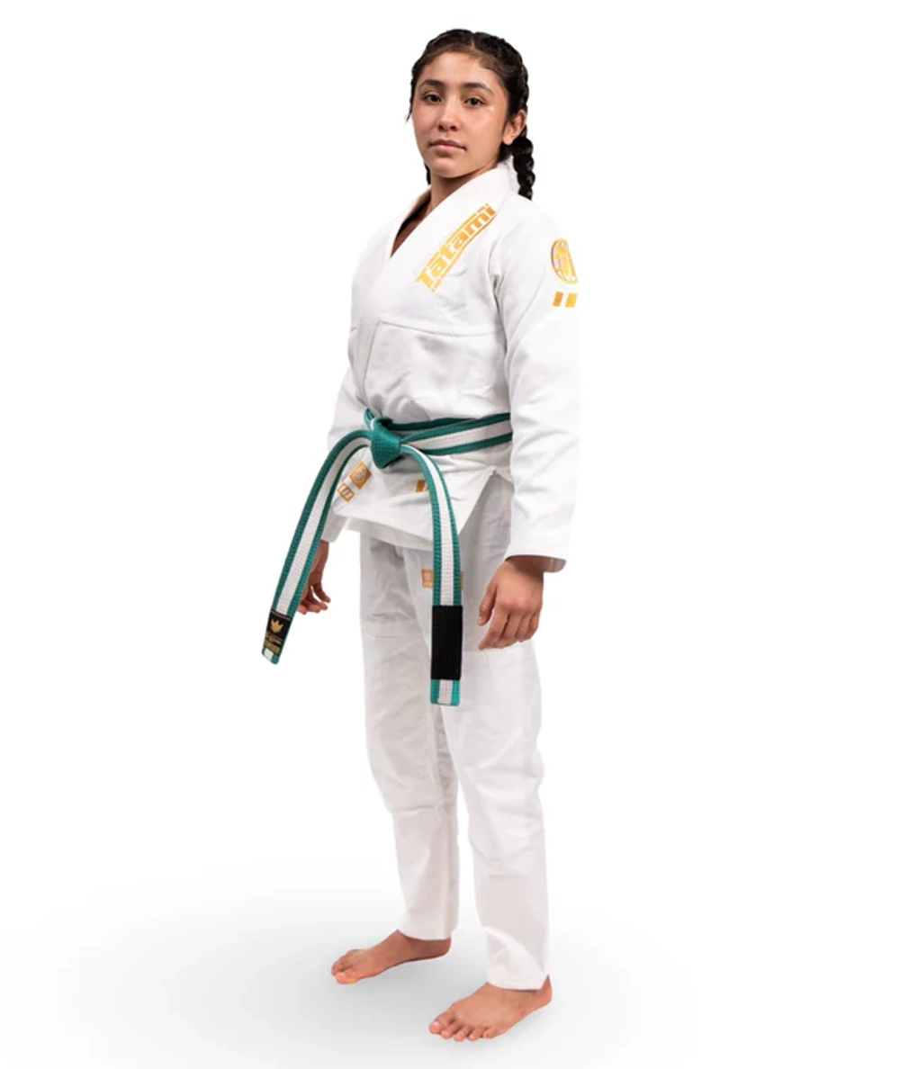 Детское кимоно Tatami PRO SERIES - WHITE & CHAMPION GOLD