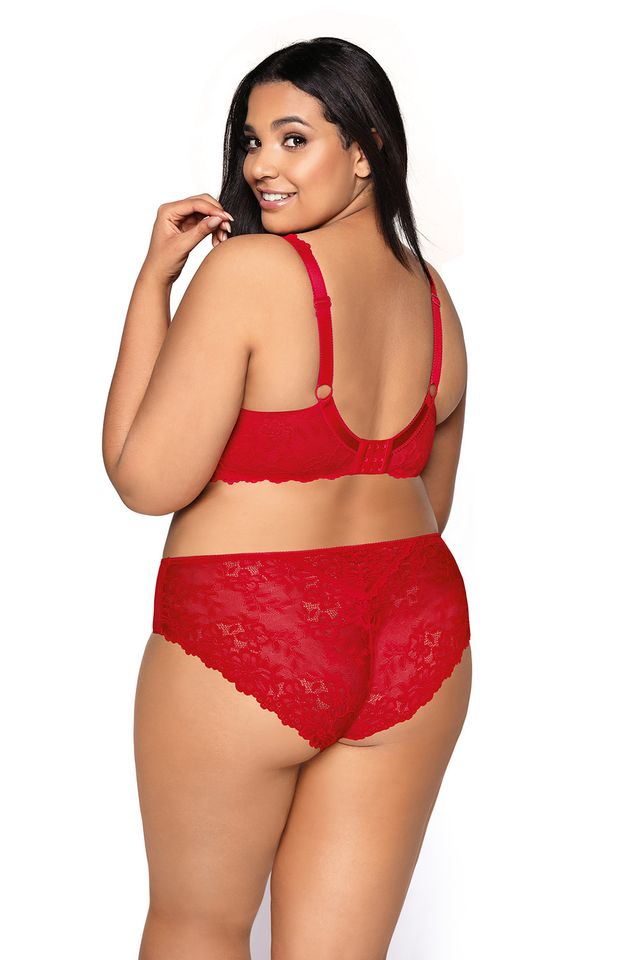 Красные трусы-слипы Carmela с кружевными вставками