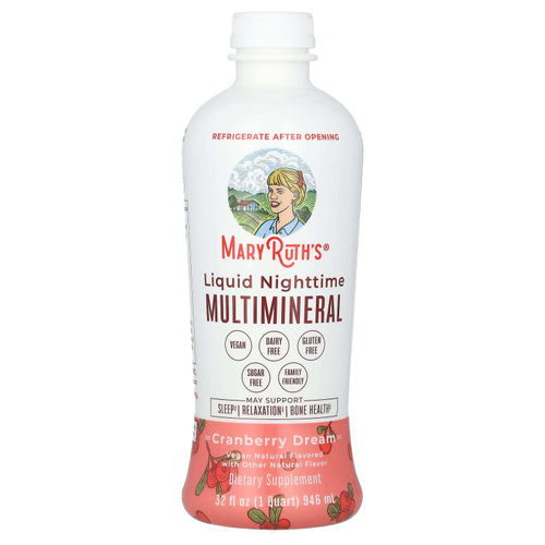 MaryRuth's, жидкая добавка с мультиминералами для приема перед сном, Cranberry Dream, 946 мл (32 жидк. унции)