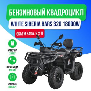 Бензиновый квадроцикл WHITE SIBERIA BARS 320 - Чёрный фото №2