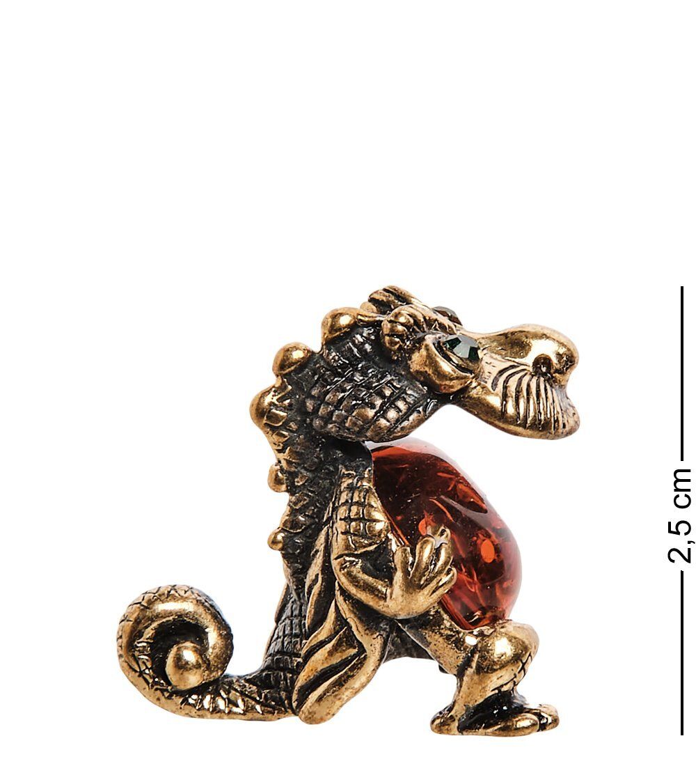 Народные промыслы AM-2791 Фигурка «Дракон с кабашоном» (латунь, янтарь)