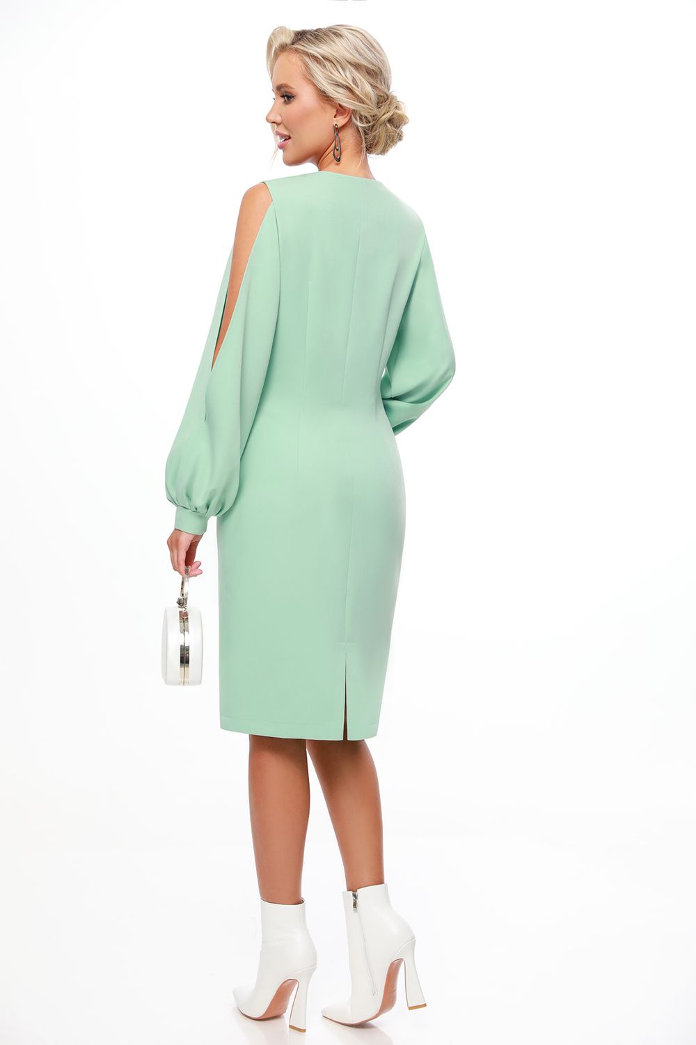 Платье приталенное с разрезами на рукавах DStrend (Акция)