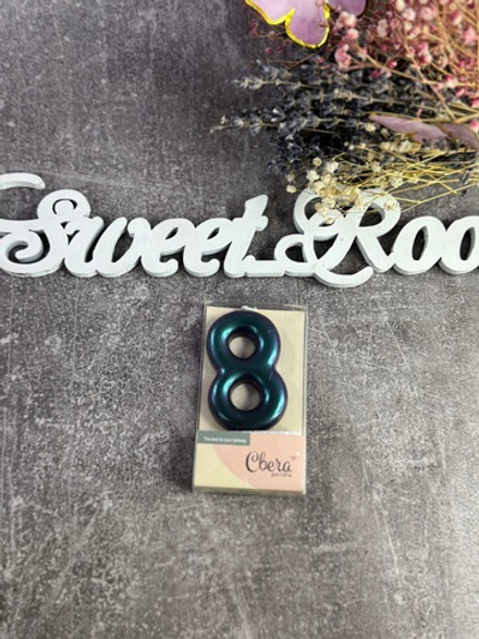 Свечи свеча Цифра 8 Фантом Хамелеон 4х6+2,5см 1шт с держат