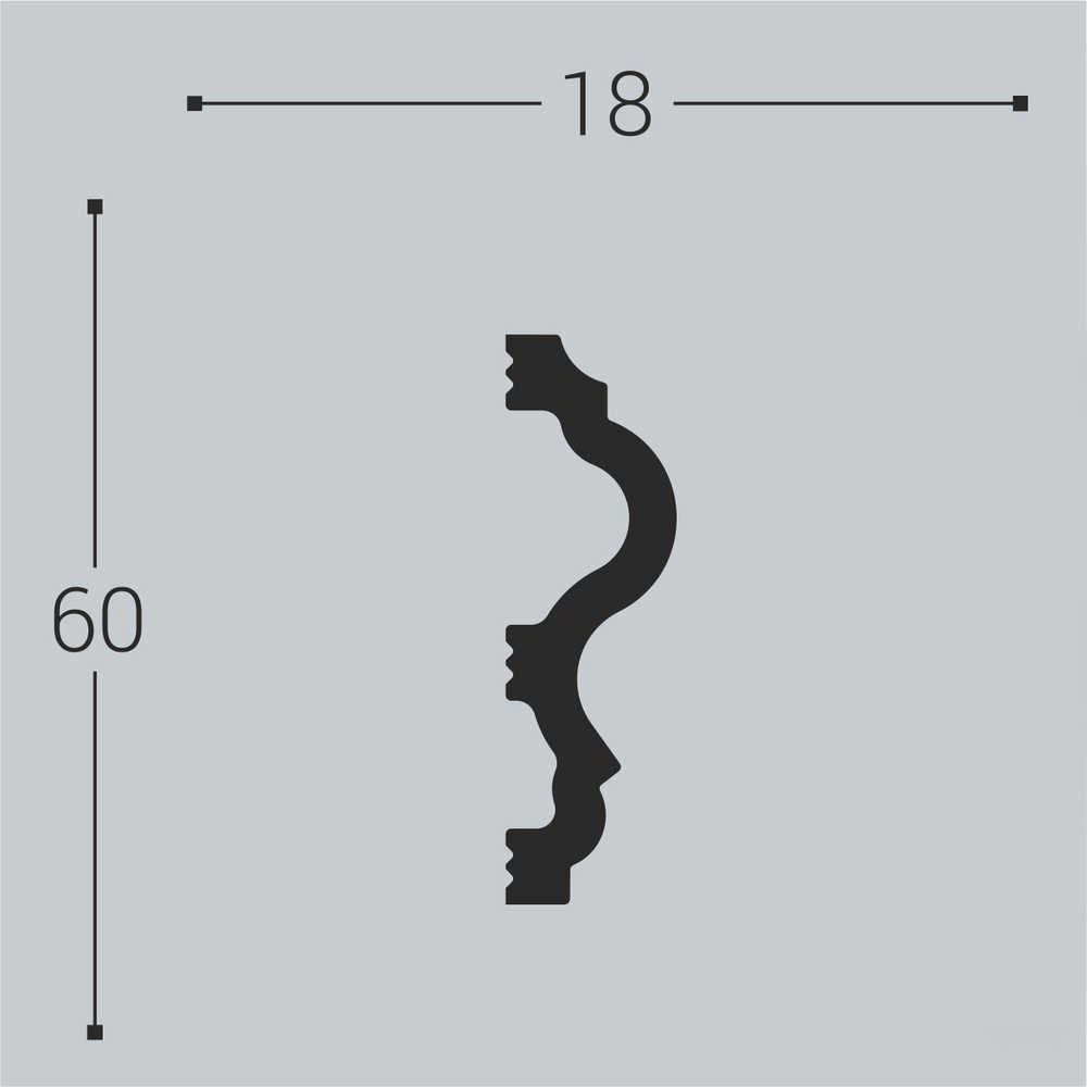 bello deco Молдинг XPS М 6 (60x18) 00-00004626