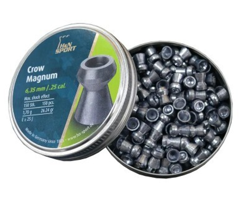 Пули пневматические "H&N" Barakuda Crow Magnum 6.35 мм (150 шт) 1,70 гр