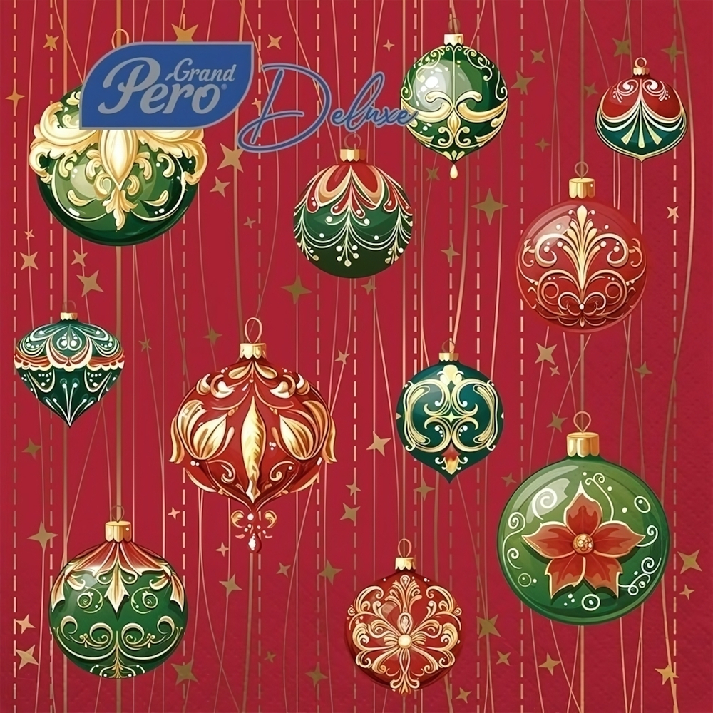 Салфетки бумажные GrandPero Deluxe 33х33"Волшебный занавес» 3сл 20л