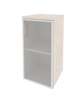 Шкаф низкий узкий со стеклом в раме Onix