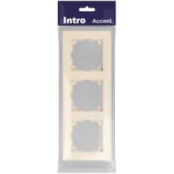 Рамка для розеток и выключателей Intro Accent 6-503-02 на 3 поста, СУ, слоновая кость