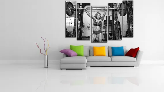 Модульная картина "Спортивная девушка"