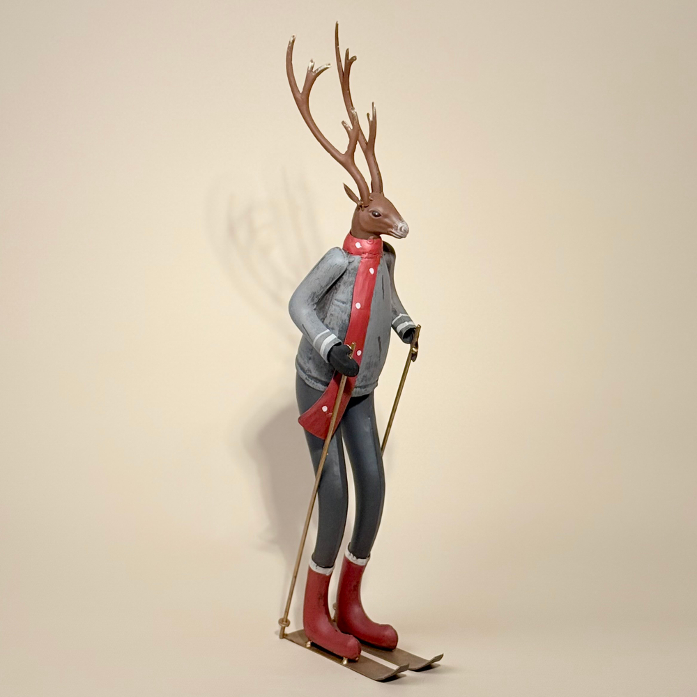 Декор Олень на лыжах