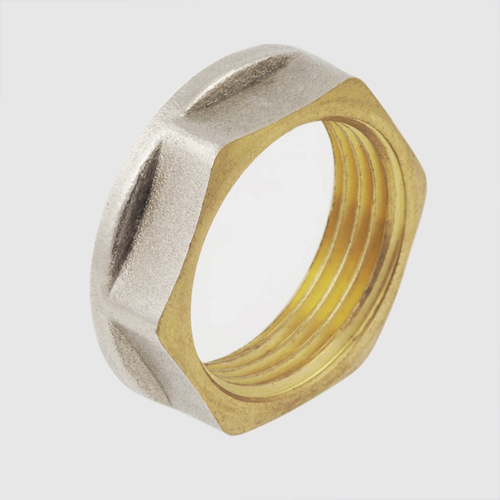 Контргайка латунная никелированная реборда внутренняя резьба