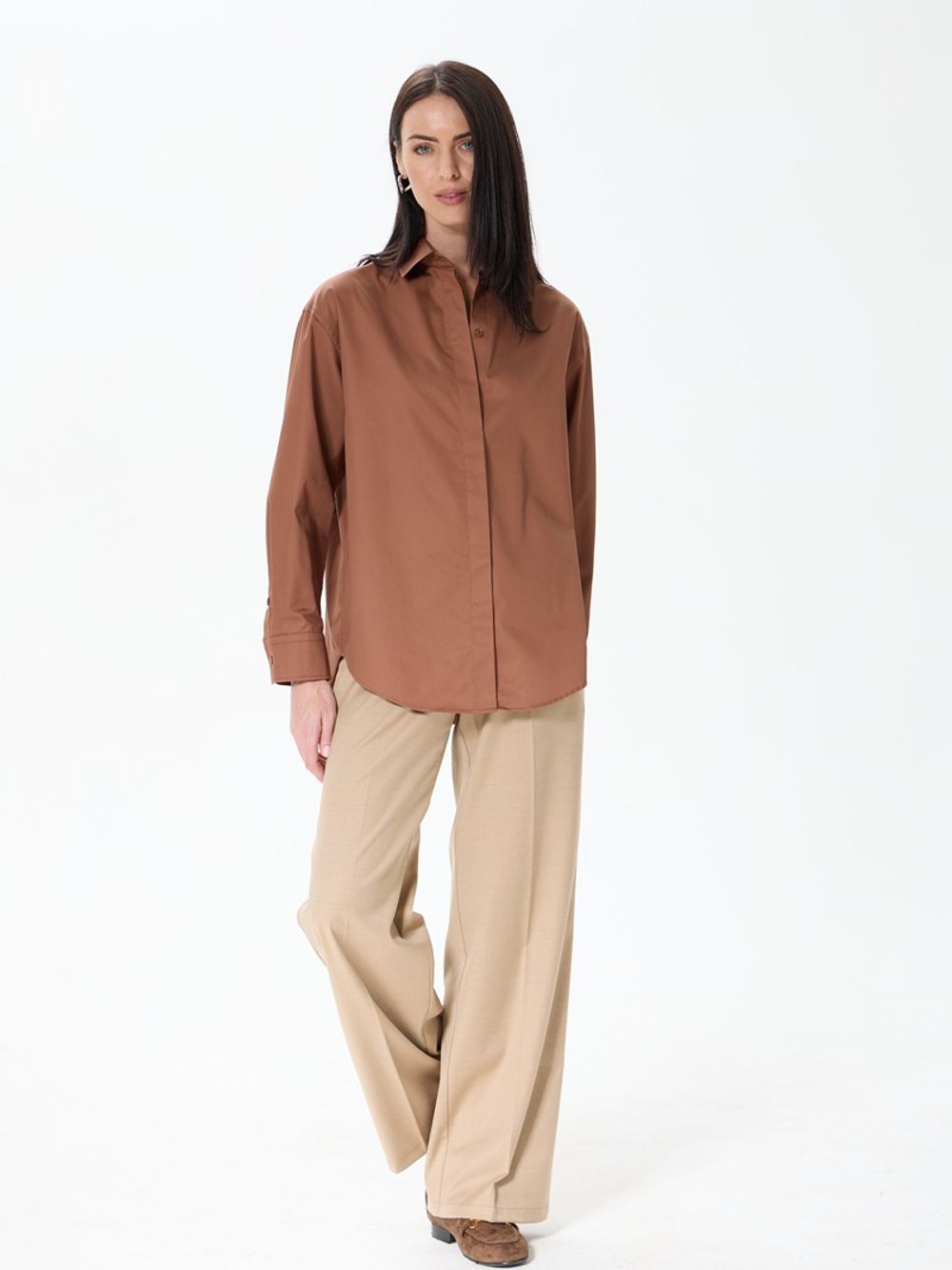 Рубашка Хельсинки кэмел хлопок