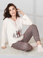 Комплект в новогоднем стиле Santa Claus (Размер: S) (Цвет: бежевый)