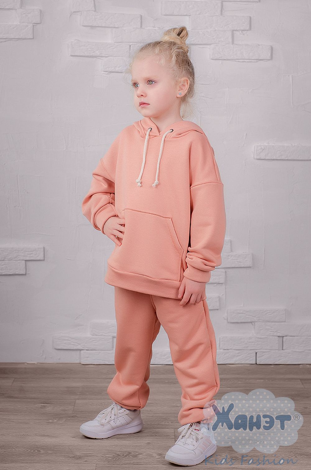 Костюм (брюки и толстовка) лосось