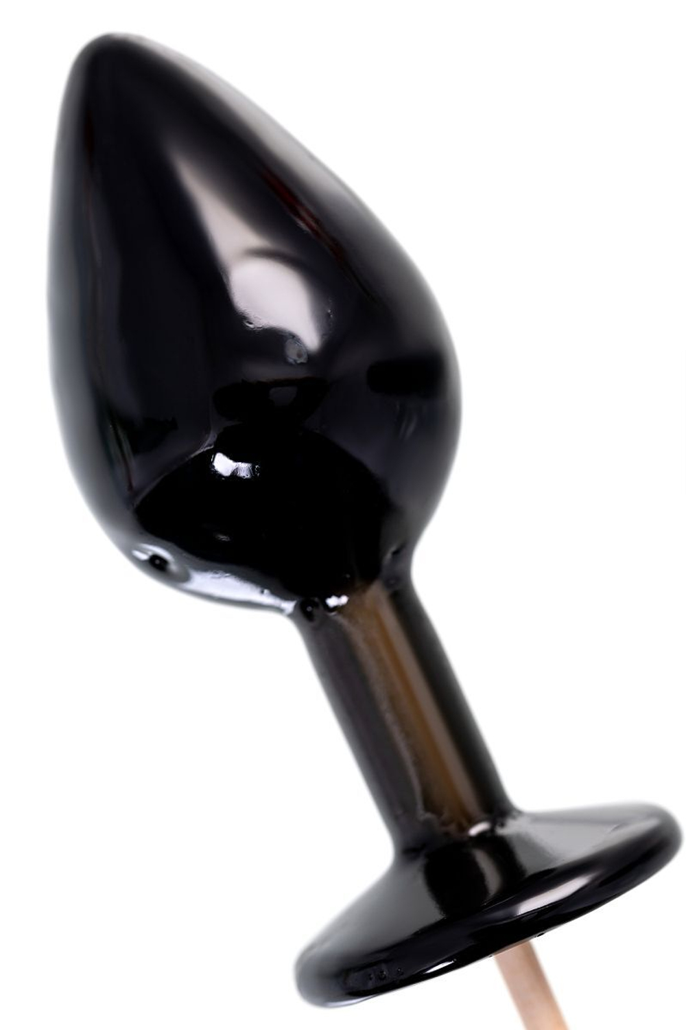 Черный леденец в форме малой анальной пробки со вкусом бейлиз (Цвет: черный)