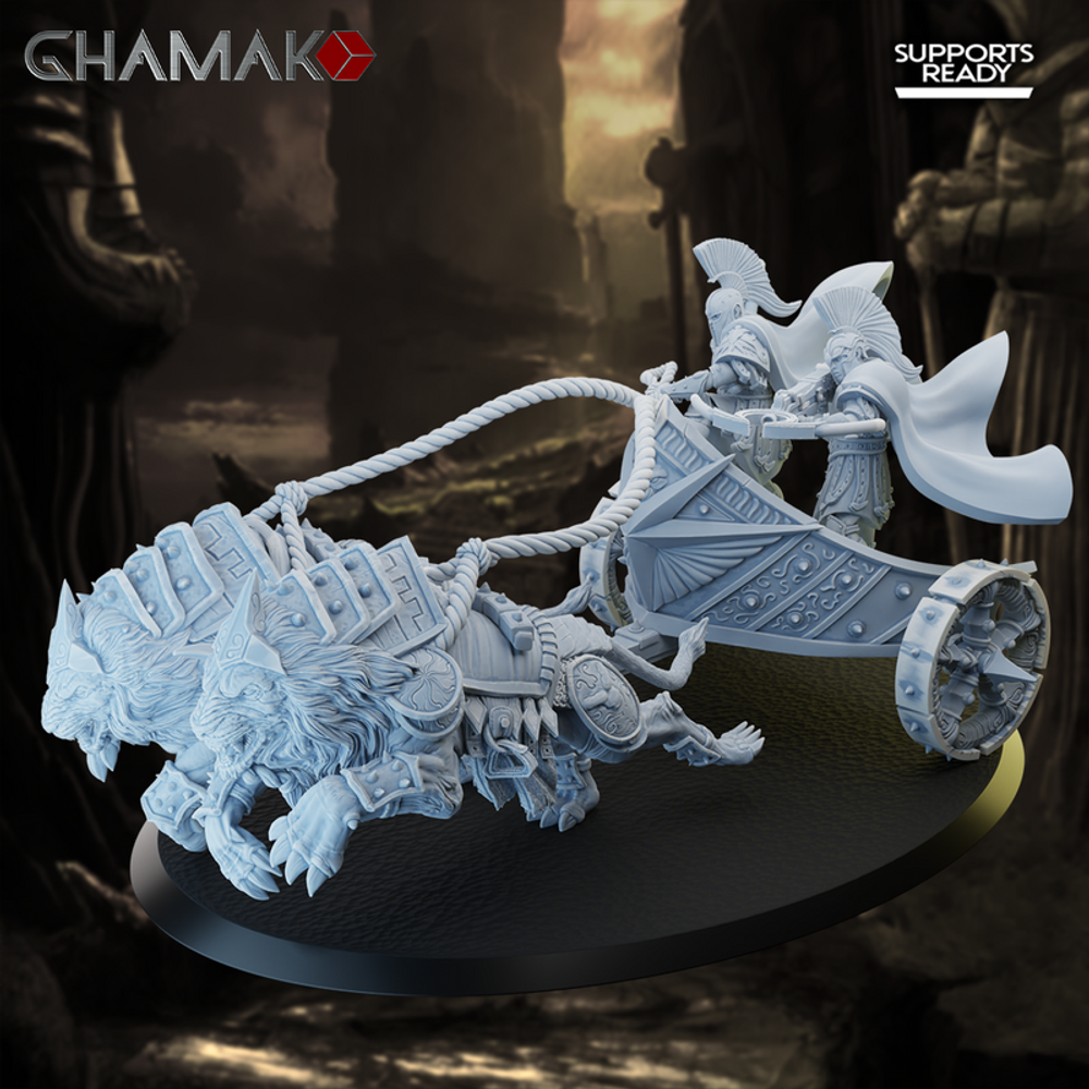 Grand Alliance Order Stormcast Eternal Stormstrike chariot Колесница миниатюра для dnd, днд, pathfinder, фентези, Настольная игра, НРИ, Варгейм, РПГ