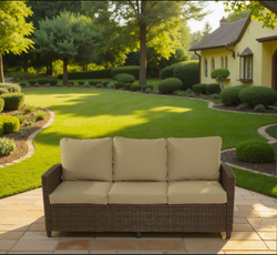 Диван из искусственного ротанга  САНТЬЯГО «SANTIAGO» — Brown