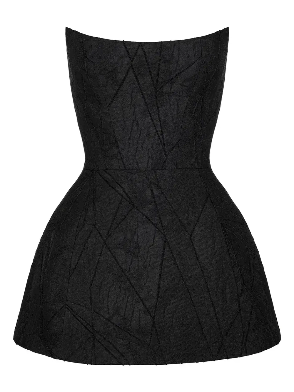 Платье корсет с баской из жатки