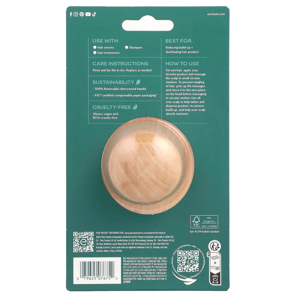EcoTools, Стимулирующий массажер для кожи головы, 1 шт.