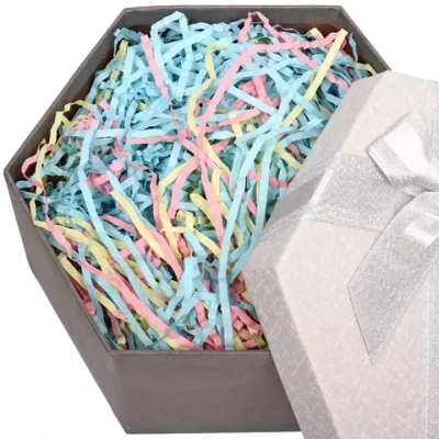 Наполнитель бумажный для подарков «Радуга» 50г (гофре), мультицвет