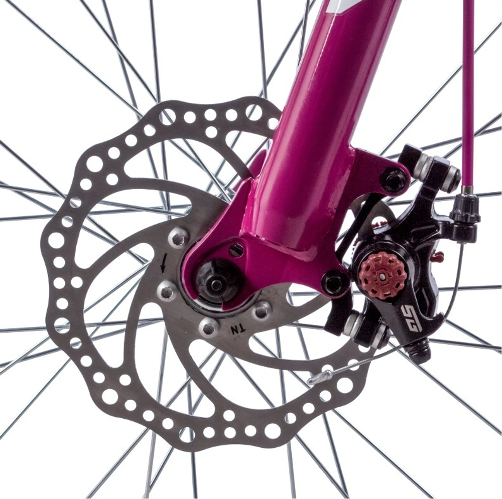 Велосипед NOVATRACK 24" JENNY PRO сталь 14'', белый, 18 скор.