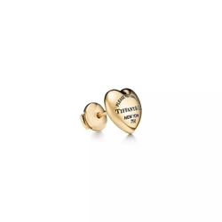 Серьги - сердечки из жёлтого золота 750 проба, Tiffany 💗Единственные в наличии