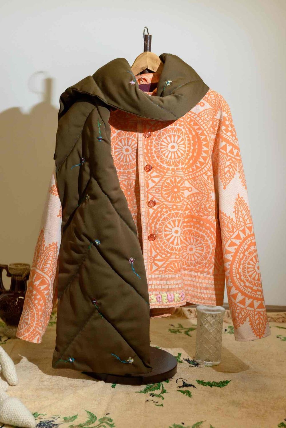 Шарф Soeurs Deep Green Scarf хаки