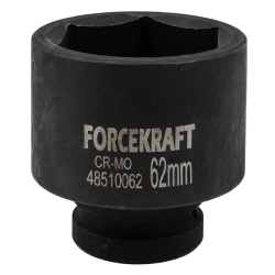 Головка ударная глубокая 1'', 62мм (6гр.) FORCEKRAFT FK-48510062