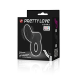 Эрекционное кольцо с клиторальным стимулятором COBRA (Цвет: черный)