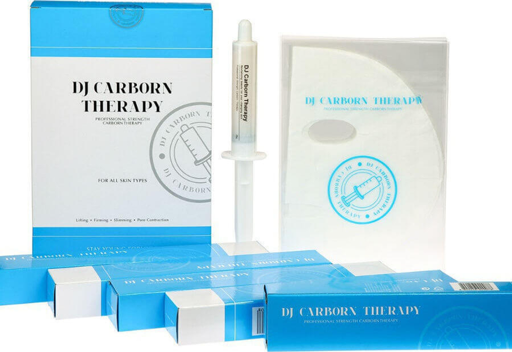 Карбокситерапия безинъекционная для лица и шеи DjCarborn Therapy, набор 5 процедур+ 6 масок