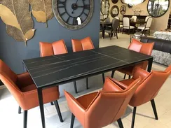 Стол Halden 160х90 см черная керамика