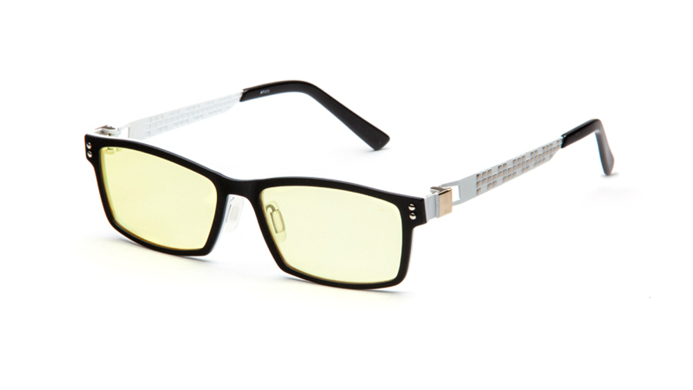 Очки для компьютера AF073 черно-белый (титановые дужки)