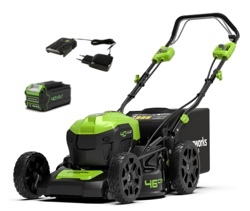 Газонокосилка самоходная (с аккум 5Ач и з/у) 40В 46см Greenworks