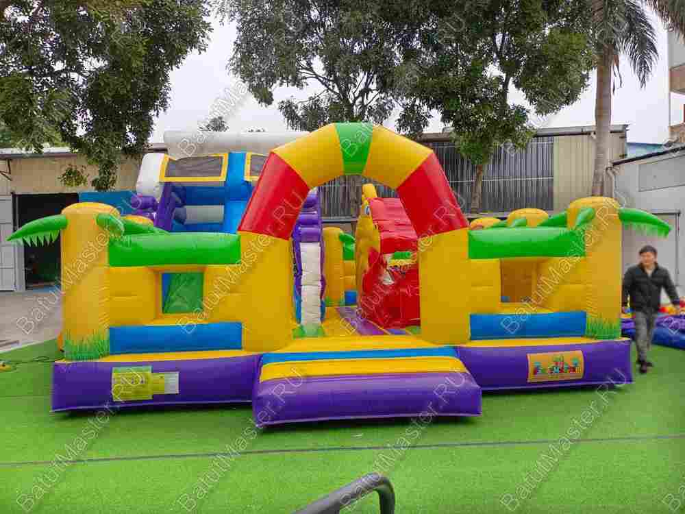 Коммерческий батут «Белый клык» Микс, 6*5*4 м