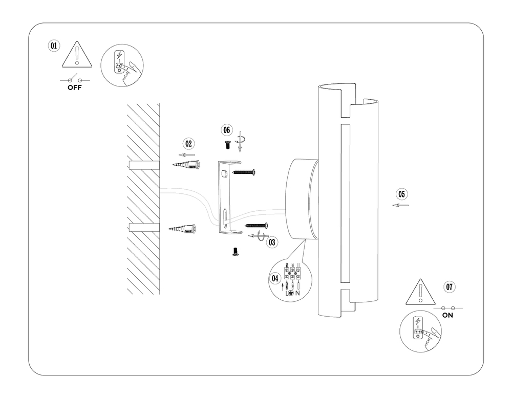 Светильник светодиодный настенный TN71331 WH белый LED 4W 4200K 230*60*100