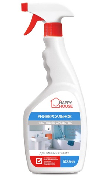 Универсальное чистящее средство "Happy House" для ванных комнат 500мл. Romax